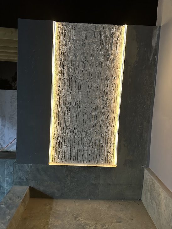 Détail d'éclairage chaleureux de la Villa Orion