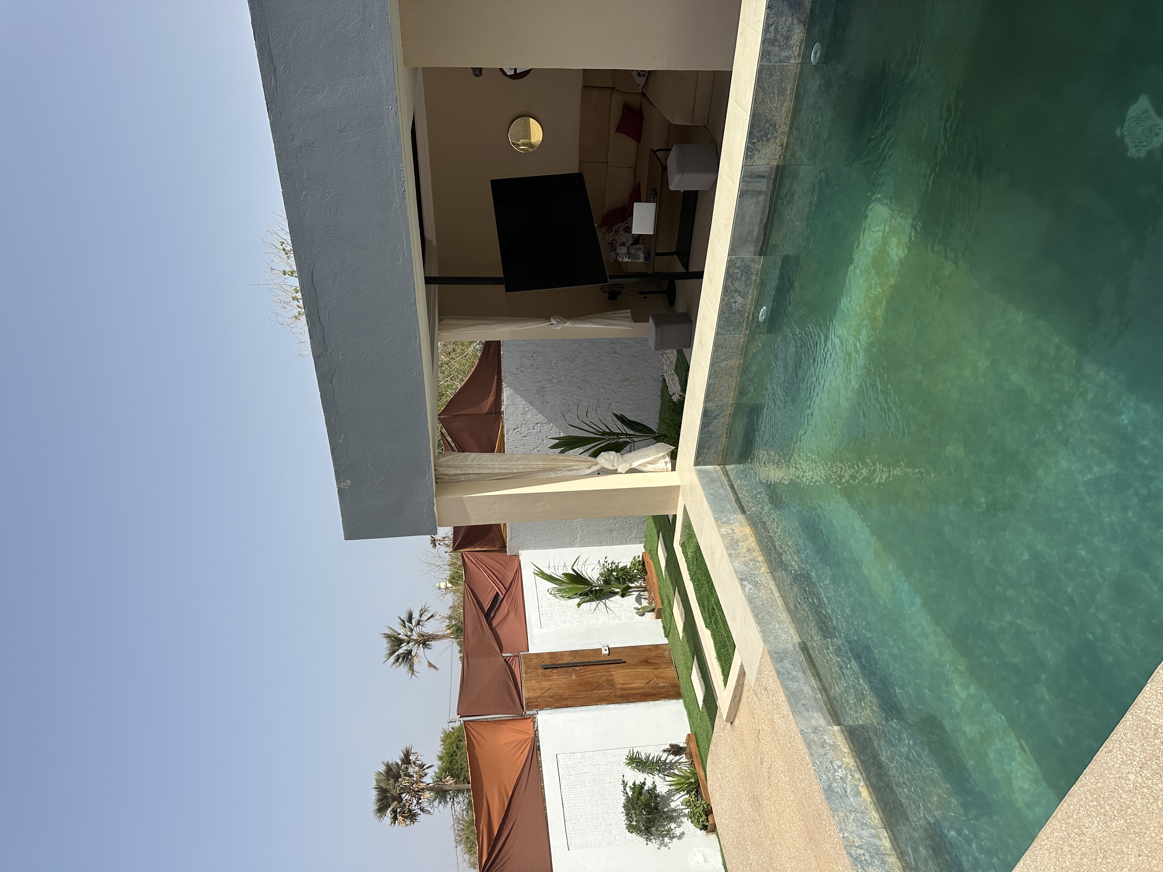 Chantier de la piscine de la Villa Orion